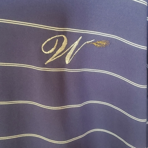 FOOTJOY men's Large blue/ white stripe polo golf shirt‎ - Picture 3 of 8